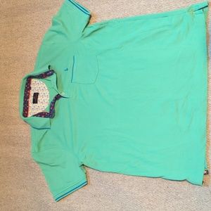 Simon carter London pocket polo shirt size medium green/blue